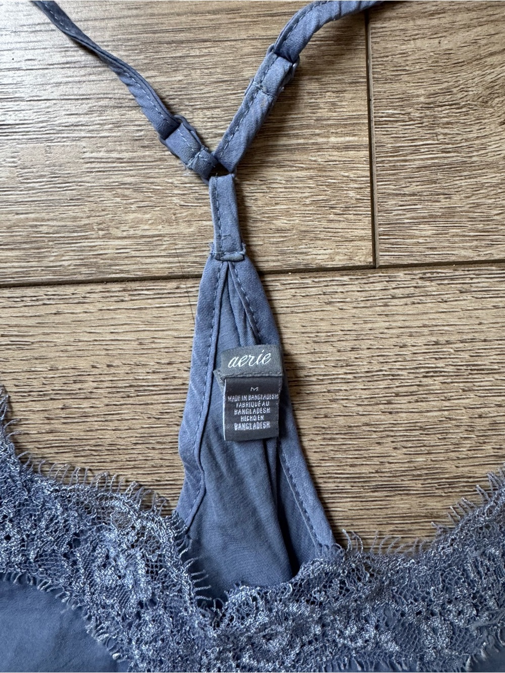 aerie Slate Blue Lace-Trim Slip - Picture 3 of 3